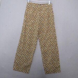 Vintage April Cornell Pants Floral‎ Cottage Core Prairie Pockets Ditsy Boho Zip